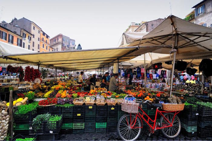 Центр города Рим: Рынок Кампо де Фиори