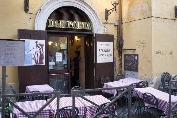 Пицца в Риме: Dar Poeta