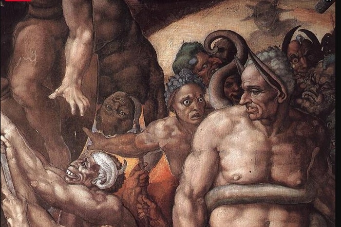 Бьяджо да Чезена на фреске «Страшный суд»